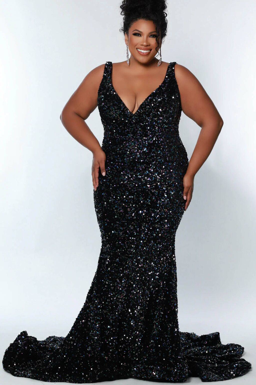Full Length Sequin Dress. JK7691 - Image 2