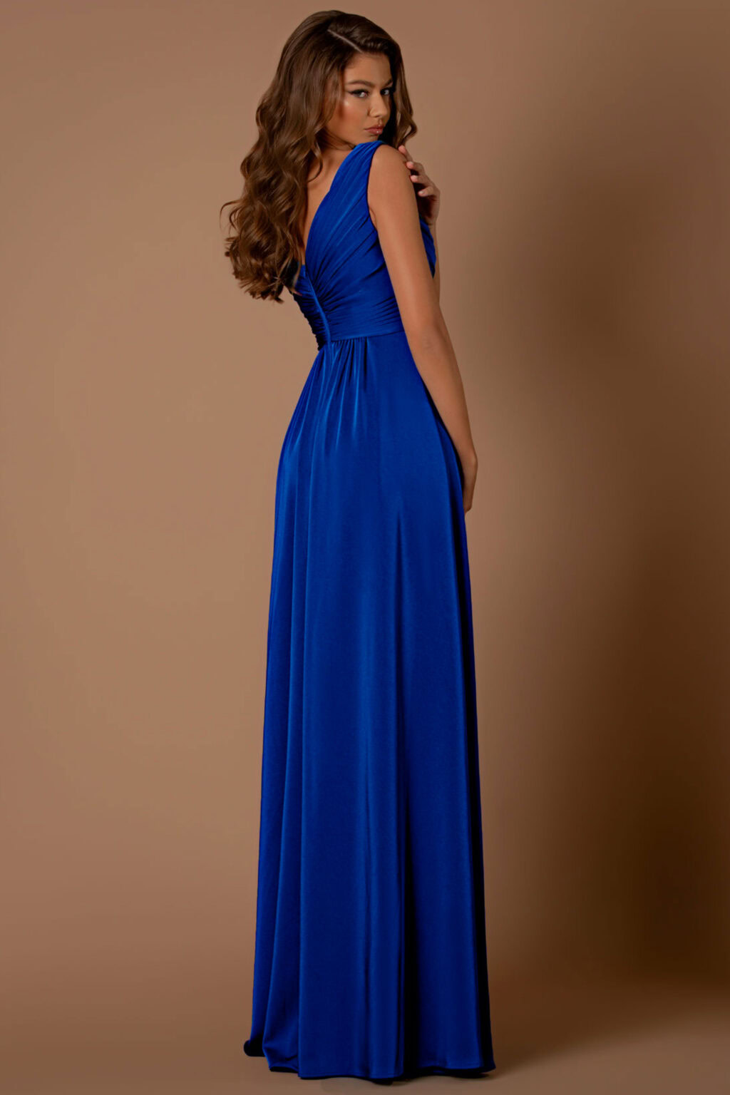 Full Length V Neck Dress. NBM8997 - Image 4