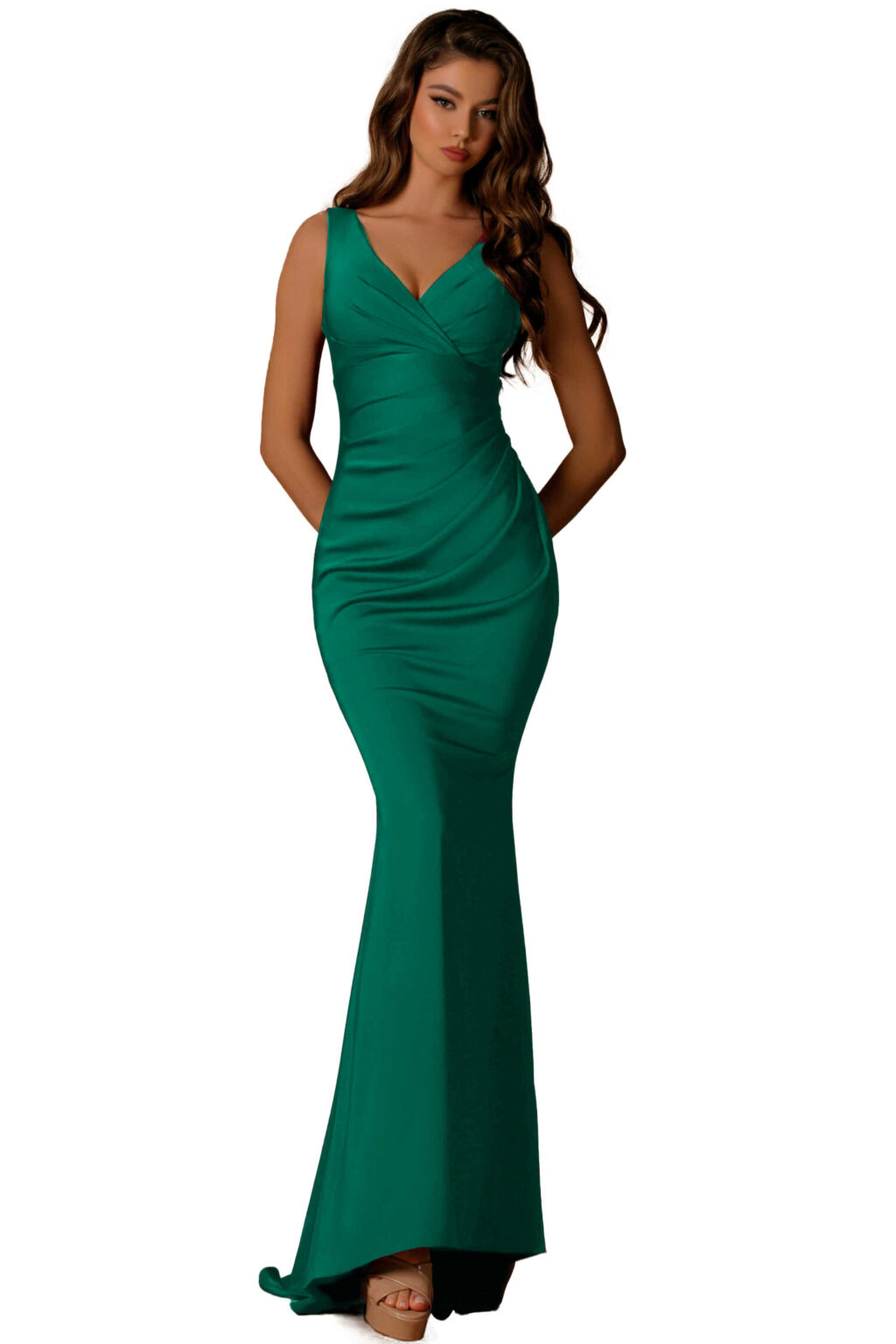 Full Length Fitted Dress. NBM8989