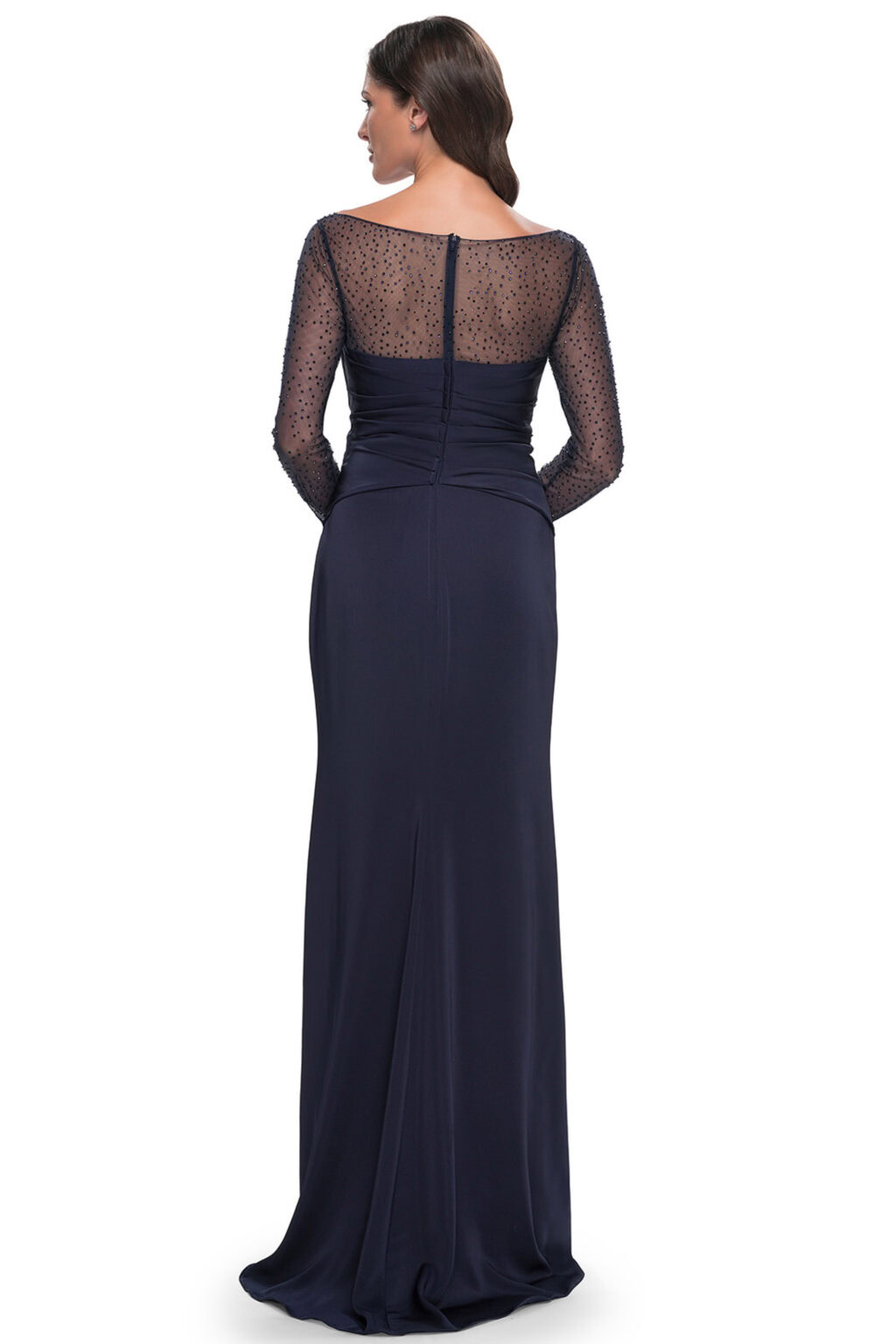 Full Length Dress With Beaded Sleeves. 69191 - Image 3