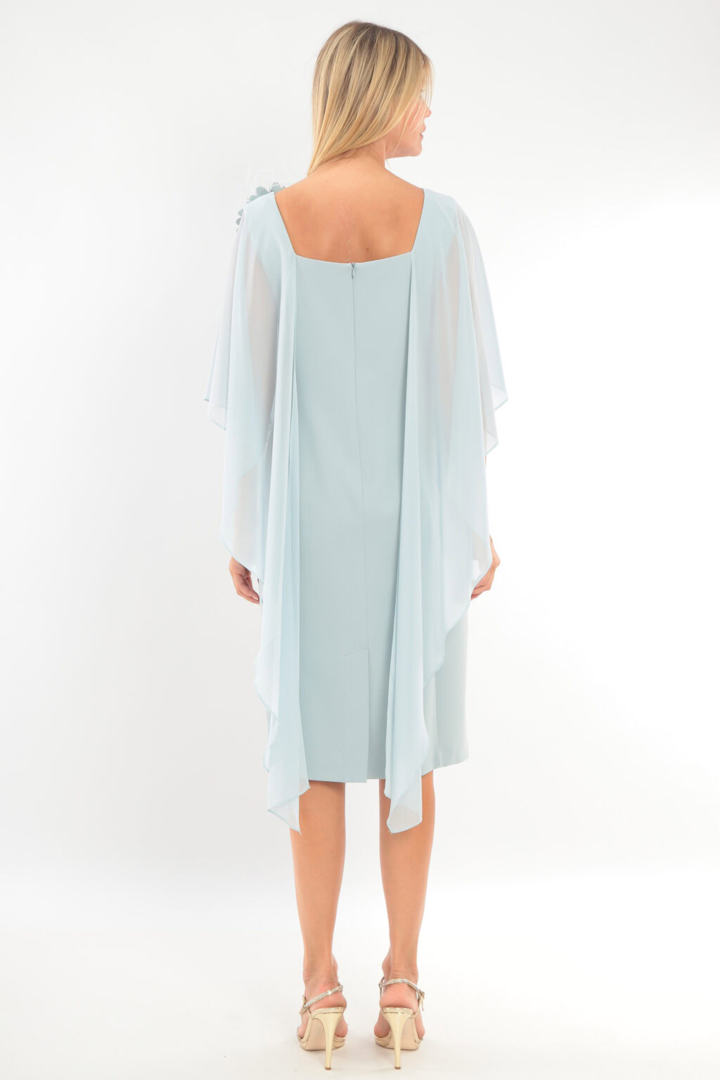 Short Fitted Dress With Overlay. 2036 - Image 3