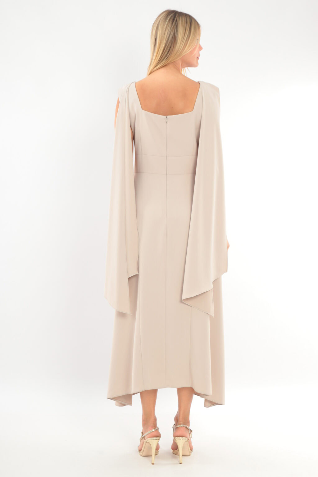 Mid Length Dress With Wide Collar. 2098 - Image 4