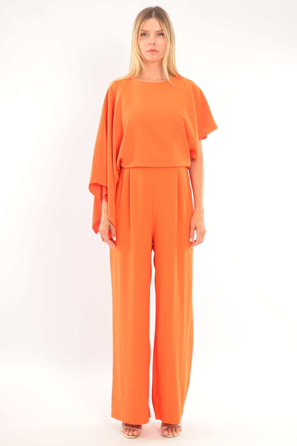 Wide Leg Jumpsuit With Sleeves. 5075 - Image 3