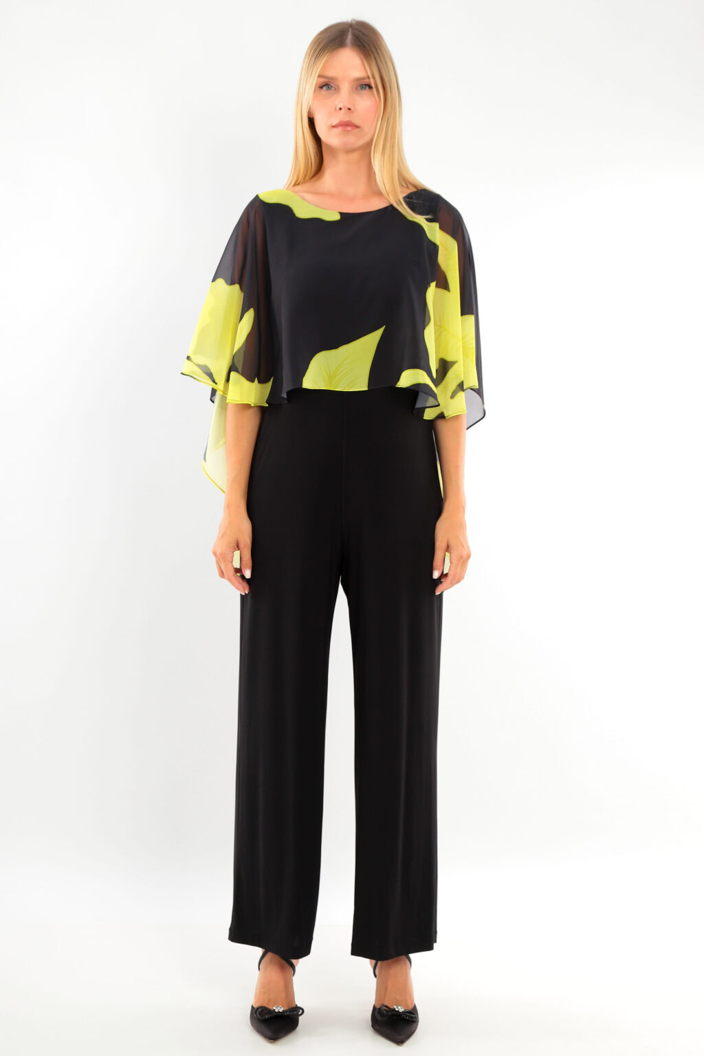 Wide Leg Jumpsuit With Overlay. 5090 - Image 3