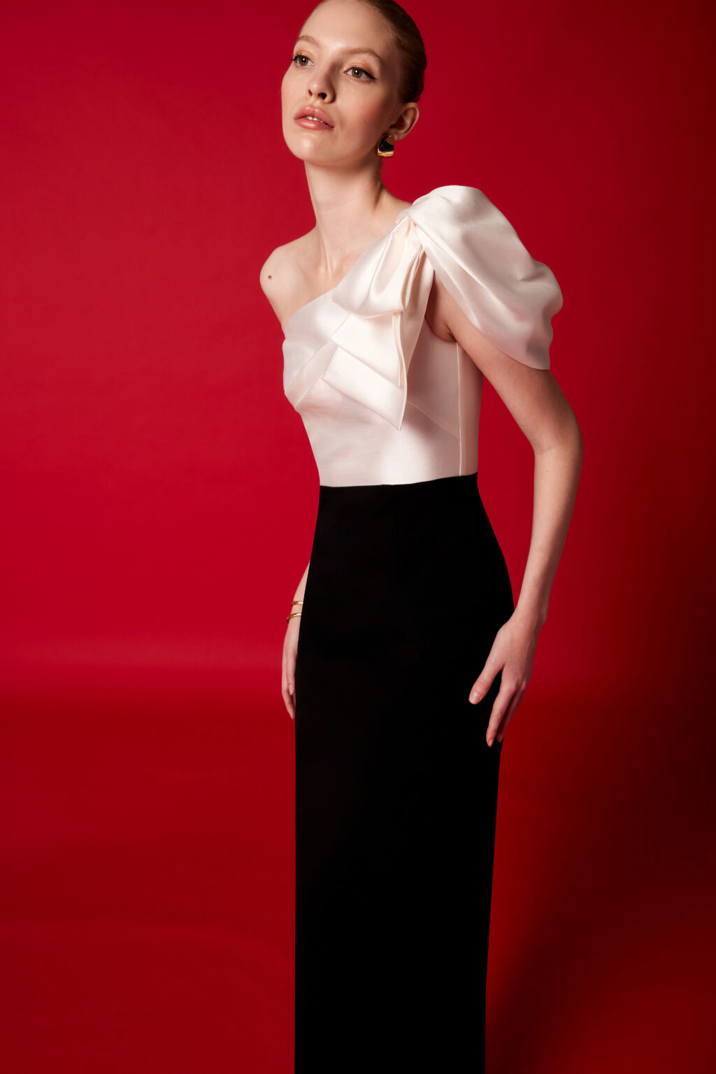 Full Length One Shoulder Dress. 151535 - Image 4