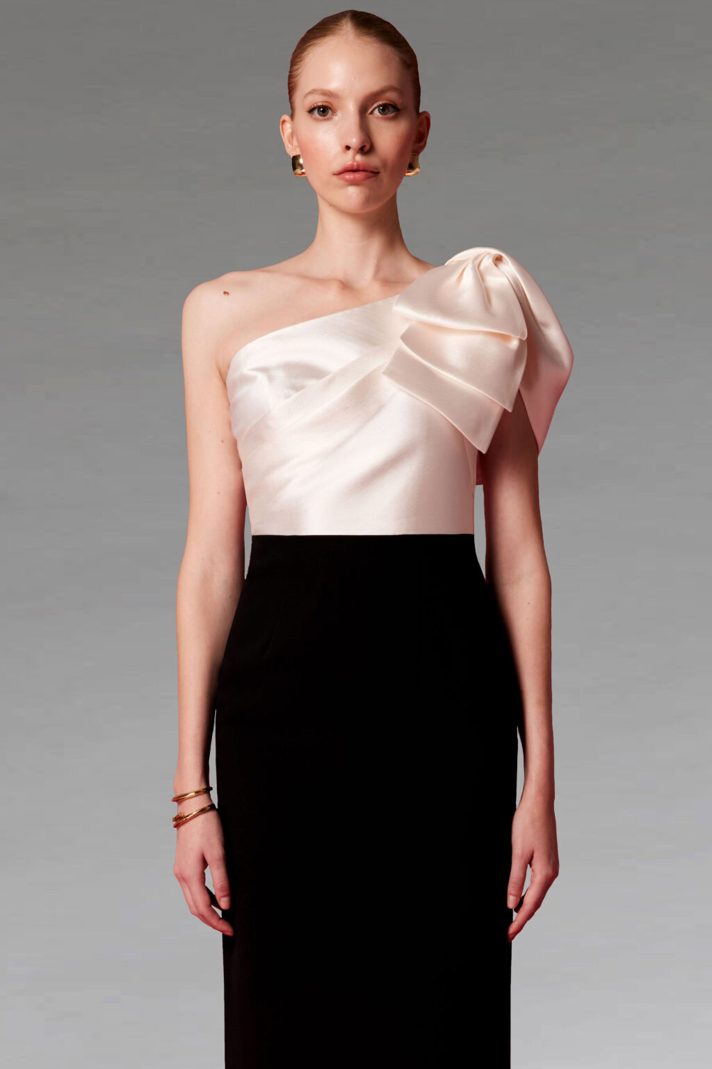 One Shoulder Fitted Mid Length Dress. 151535