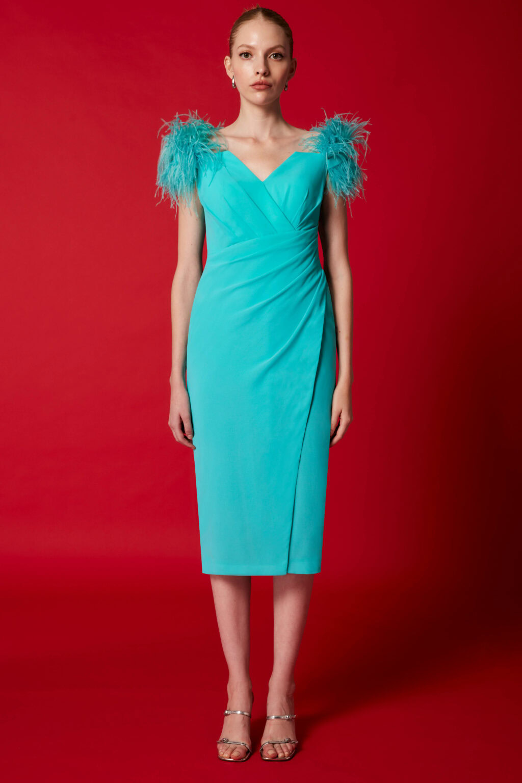 Off The Shoulder Fitted Dress.51635 Size 8, 10, 14 + 16. - Image 3