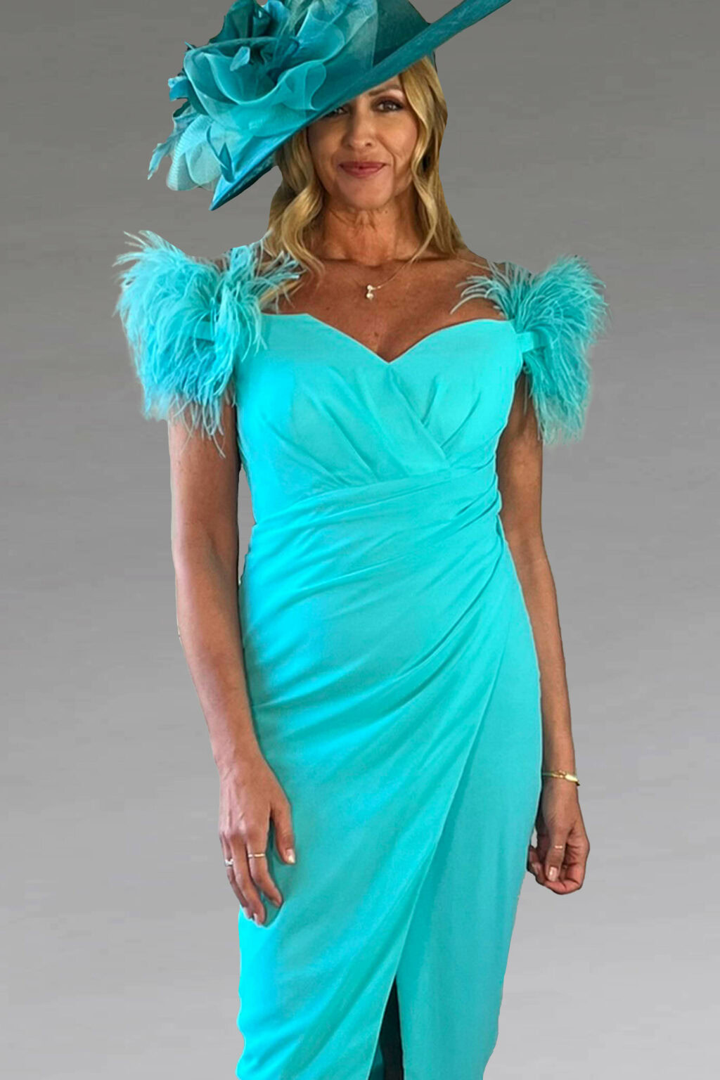 Off The Shoulder Fitted Dress.51635 Size 8, 10, 14 + 16.