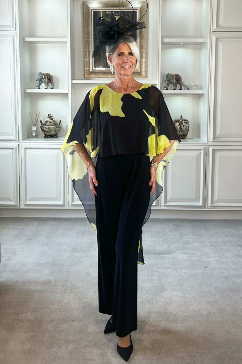 Wide Leg Jumpsuit With Overlay. 5090 - Image 2