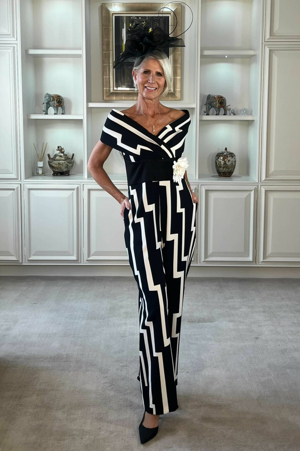 Wide Leg Jumpsuit With V Neckline. 5086 - Image 2