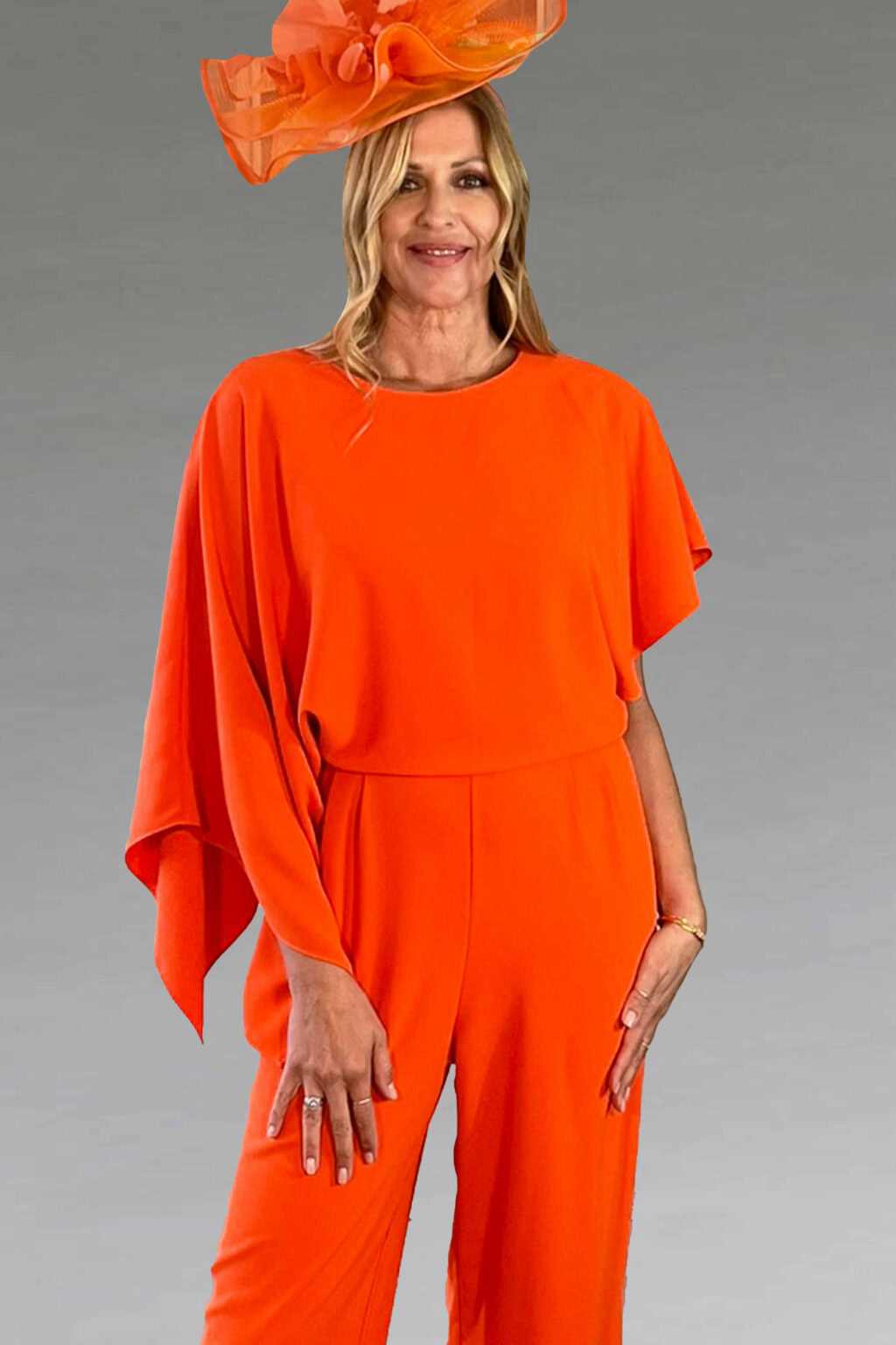 Wide Leg Jumpsuit With Sleeves. 5075