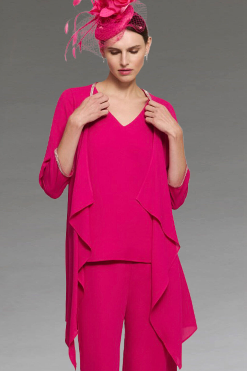 Three Piece Trouser Suit With Diamante Trim. Manet-Carvaggio-Beckman