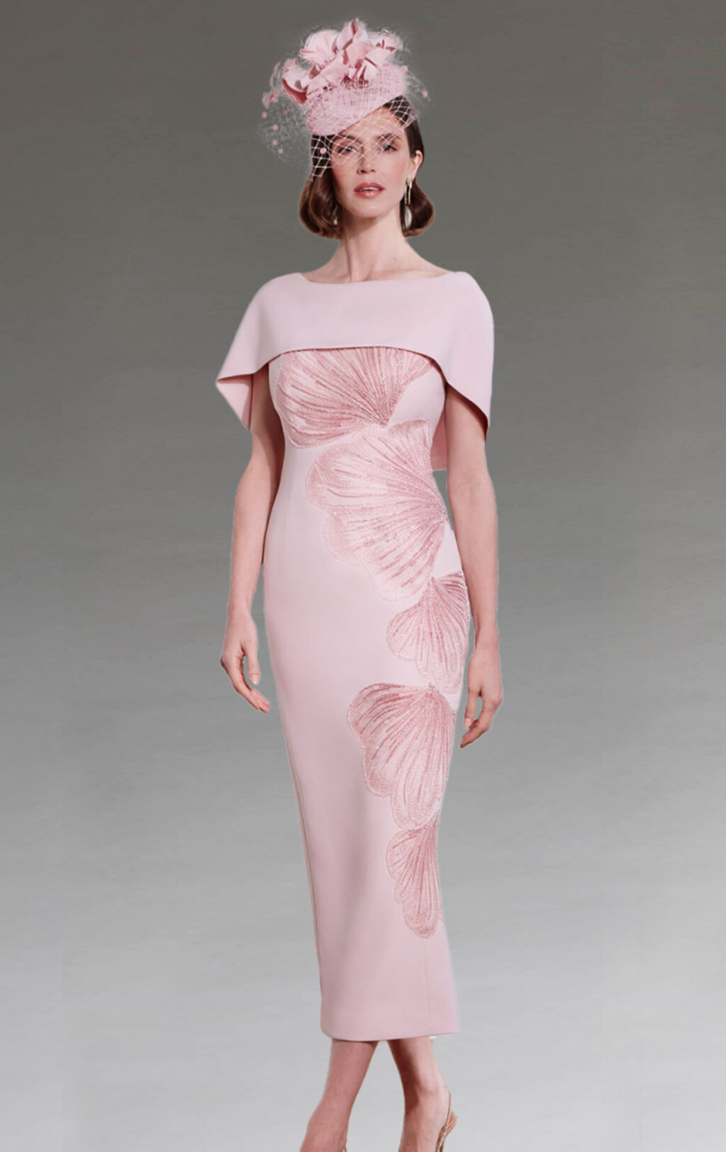 Capelet Detail Pencil Dress. 66701. - Image 3