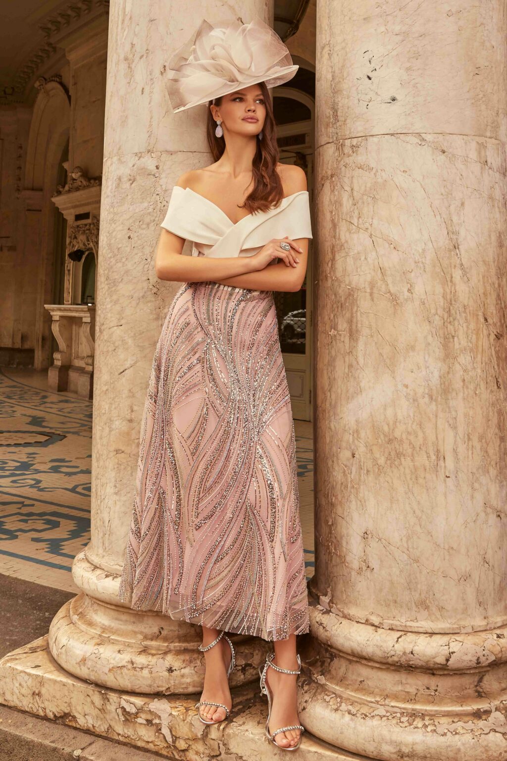 Mid Length Off The Shoulder Dress. 992544B - Image 2