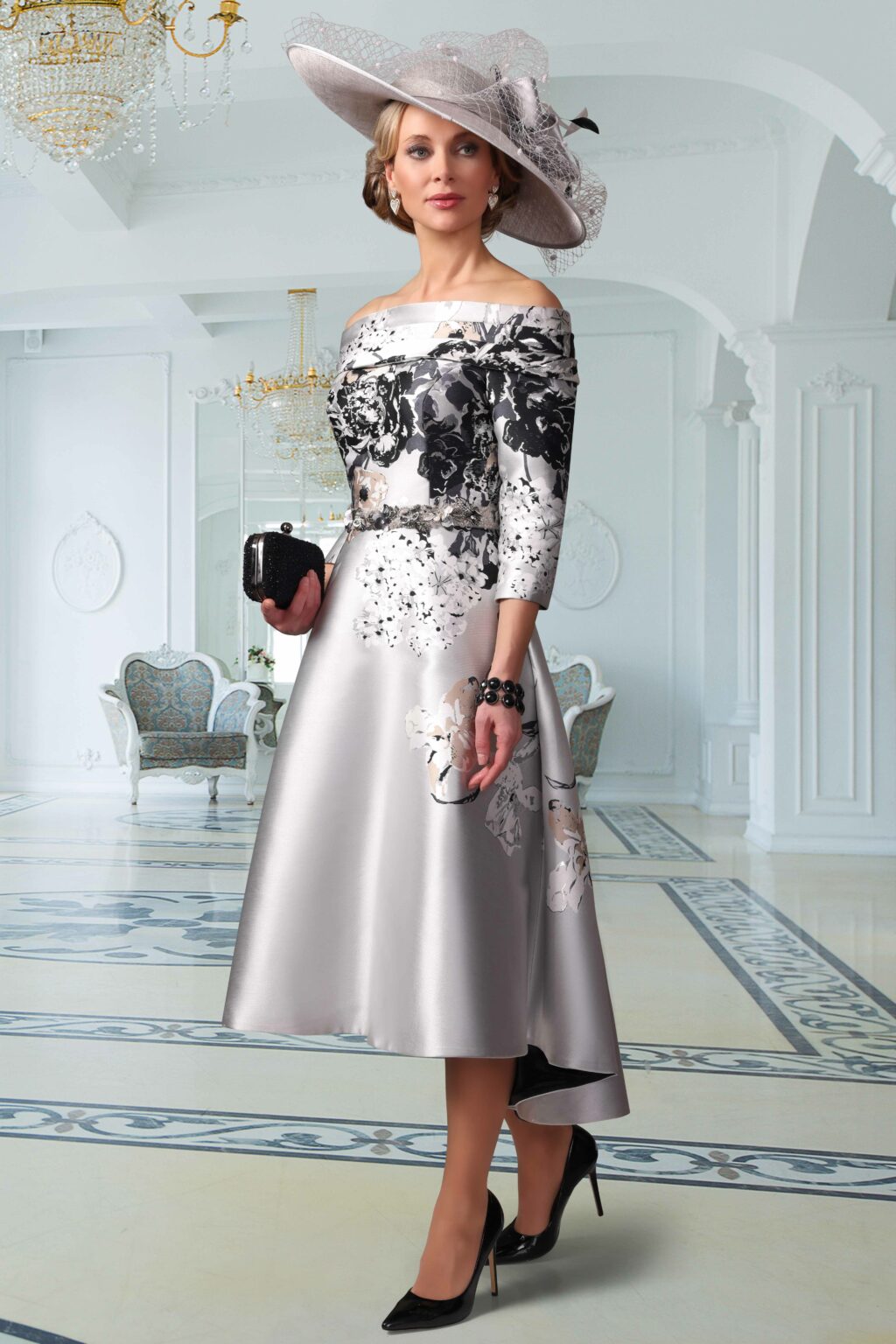 Dipped Hem Dress With Sleeves. IR7736TJ - Image 2