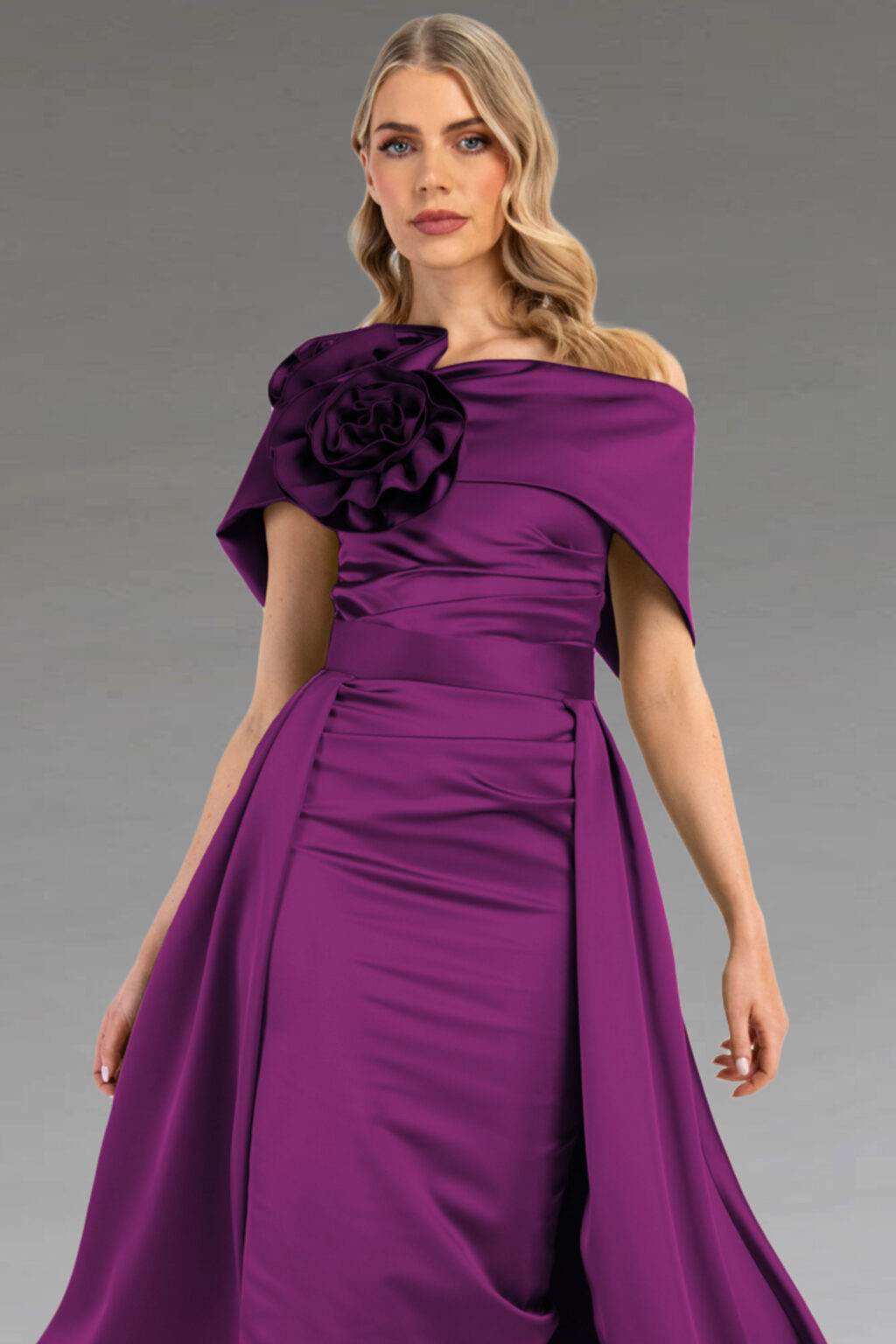 Short Fitted Dress With Overskirt. Kris Bardot Knee Overskirt