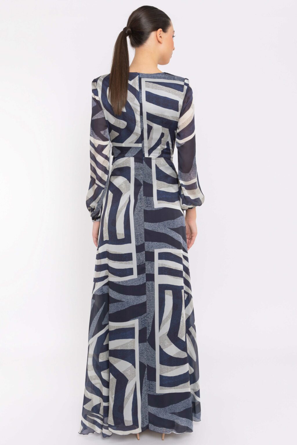 Full Length Dress With Sleeves. 52084 - Image 3