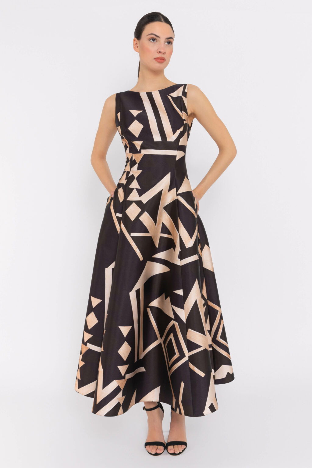 Mid Length Dress With Full Skirt. 52092 - Image 2