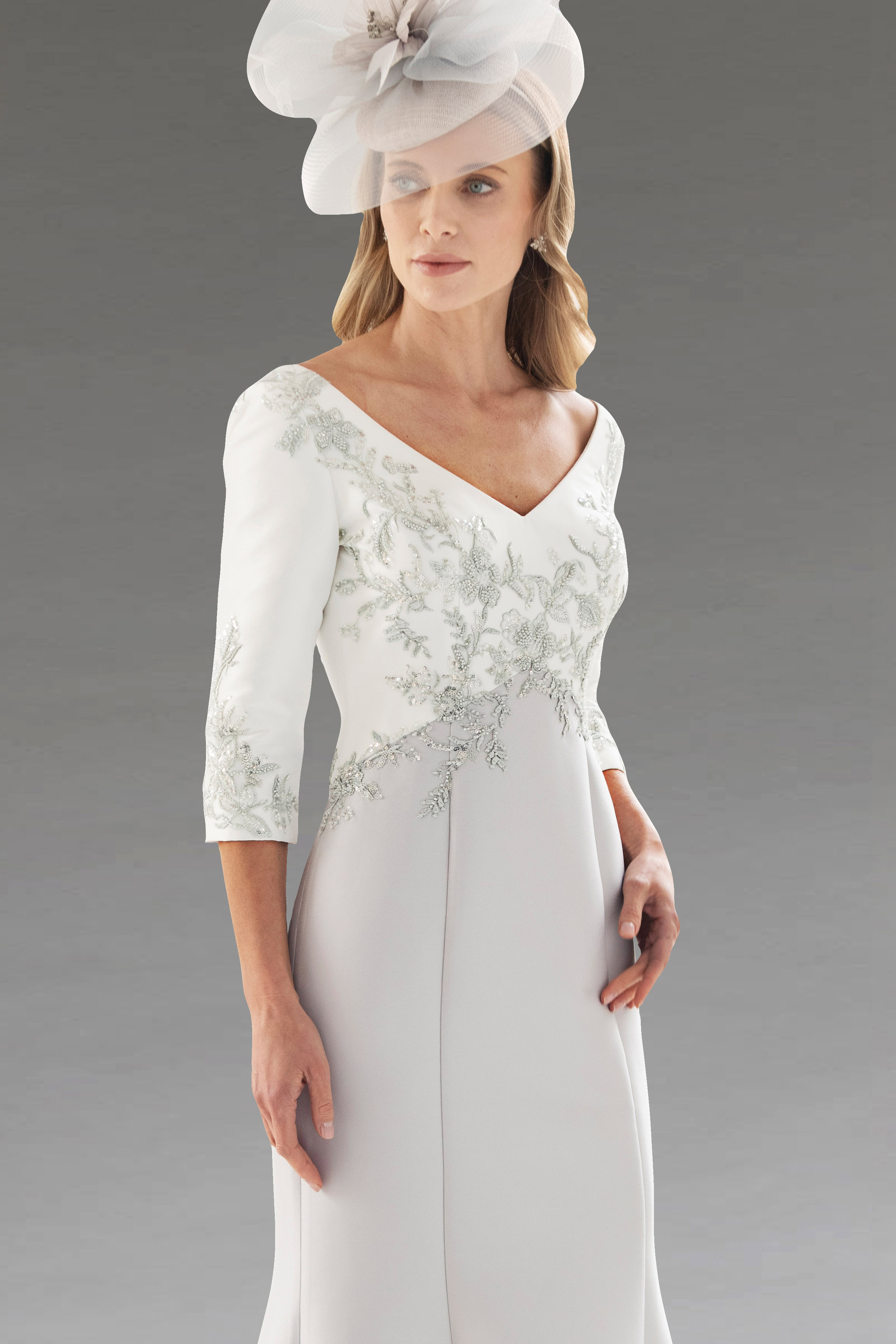 Dipped Hem Dress With Sleeves. IR8812 - Catherines of Partick
