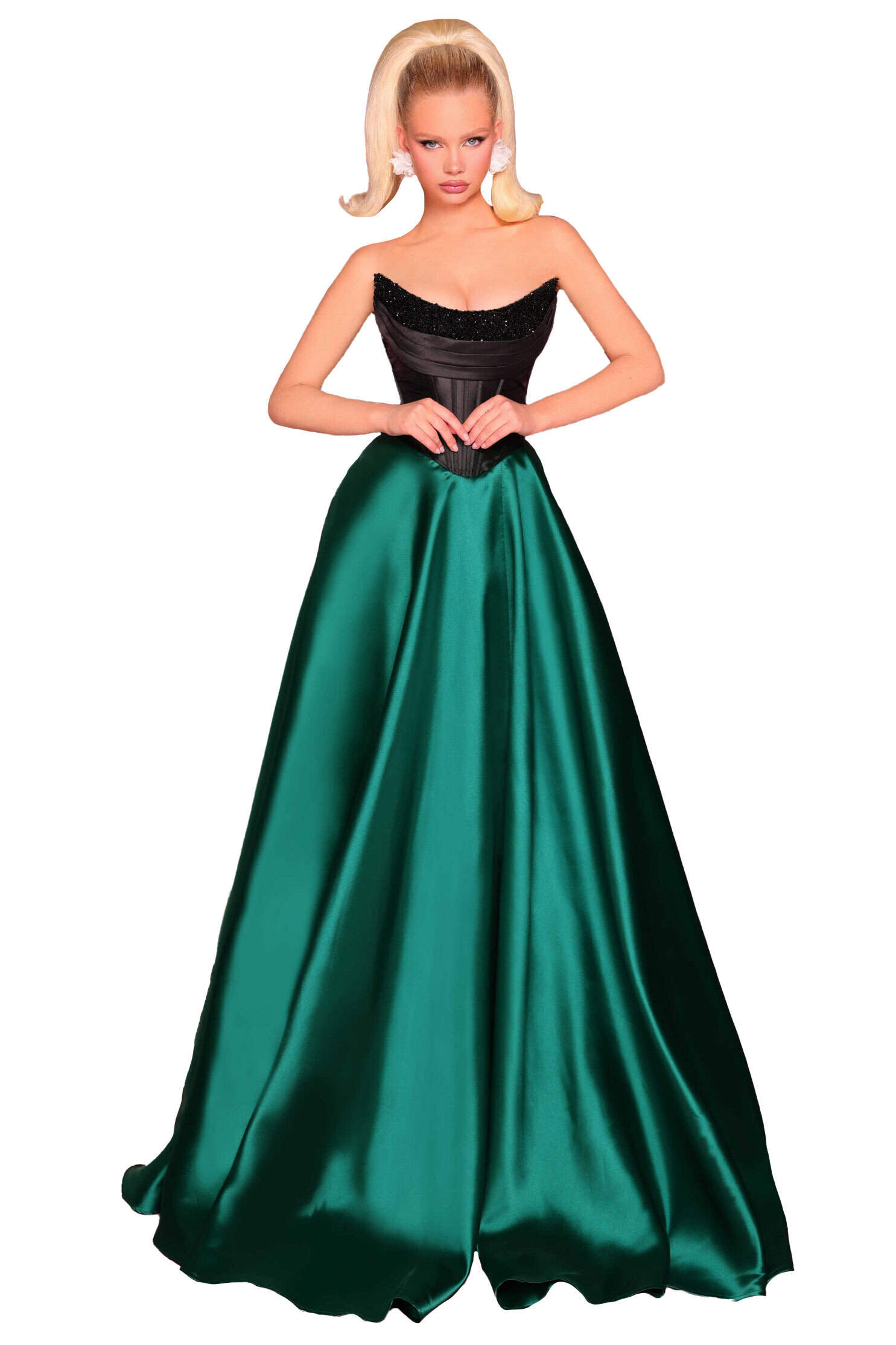 Full Length Strapless Dress With Full Skirt. NC6903 - Catherines of Partick