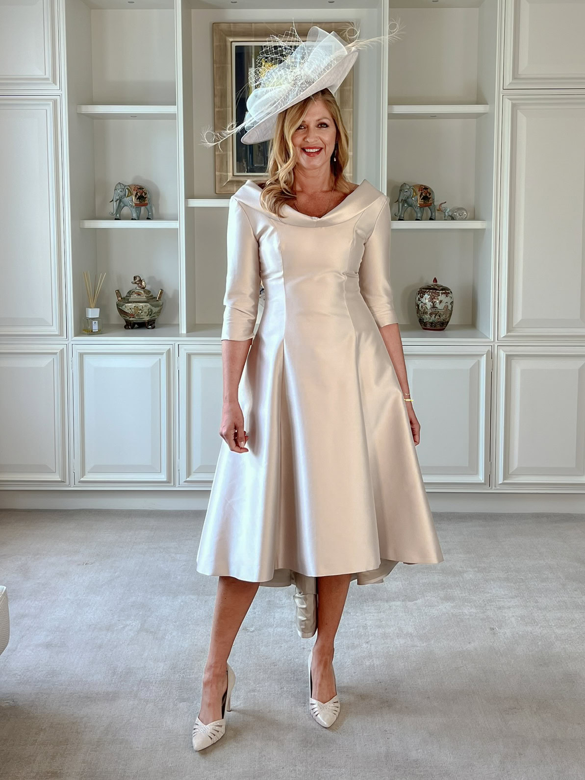 Dipped Hem Dress With Sleeves. 24078 - Catherines of Partick Dipped Hem Dress With Sleeves. 24078 - Catherines of Partick