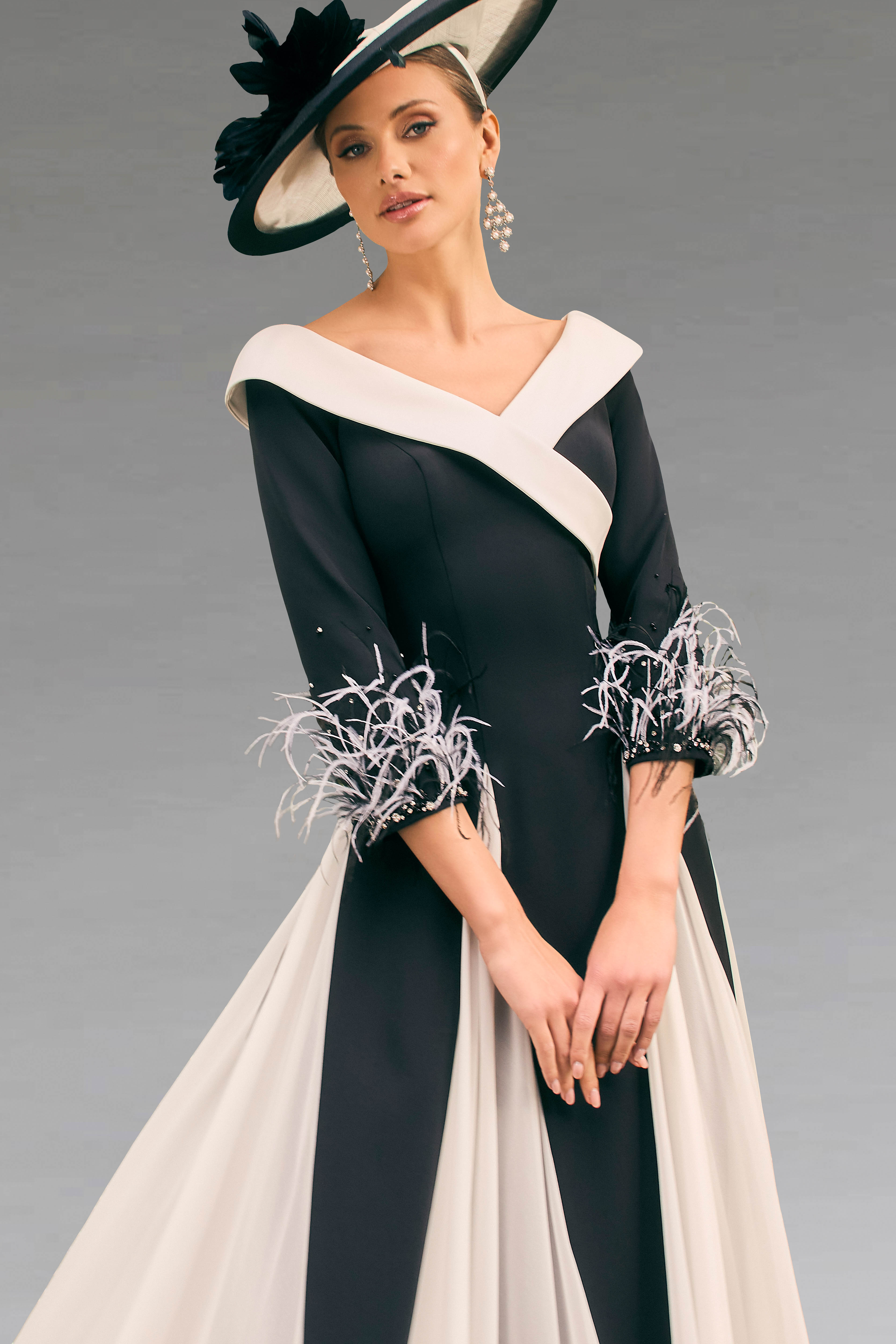 Mid Length Dress With V Shaped Neckline And Full Skirt. 992739 - Catherines of Partick Mid Length Dress With V Shaped Neckline And Full Skirt. 992739 - Catherines of Partick