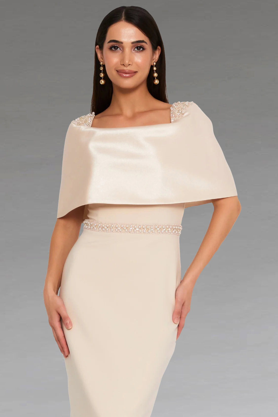 Mid Length Dress With Wide Collar. Halo - Catherines of Partick
