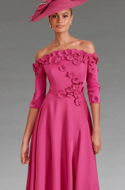 neva style evening dress John Charles Floral Embellished A-Line Midi Dress, Ice Blue main image 0